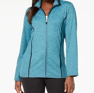 Sport French Terry Stand-Collar Zip-Front Jacket
